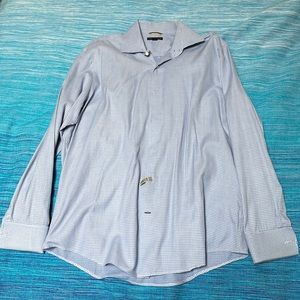 Banana Republic Mens XL as 17-17.5” neck, French Cuff dress shirt